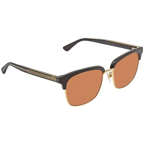 Kính Mát Gucci Brown Square Sunglasses GG0382S 002 56